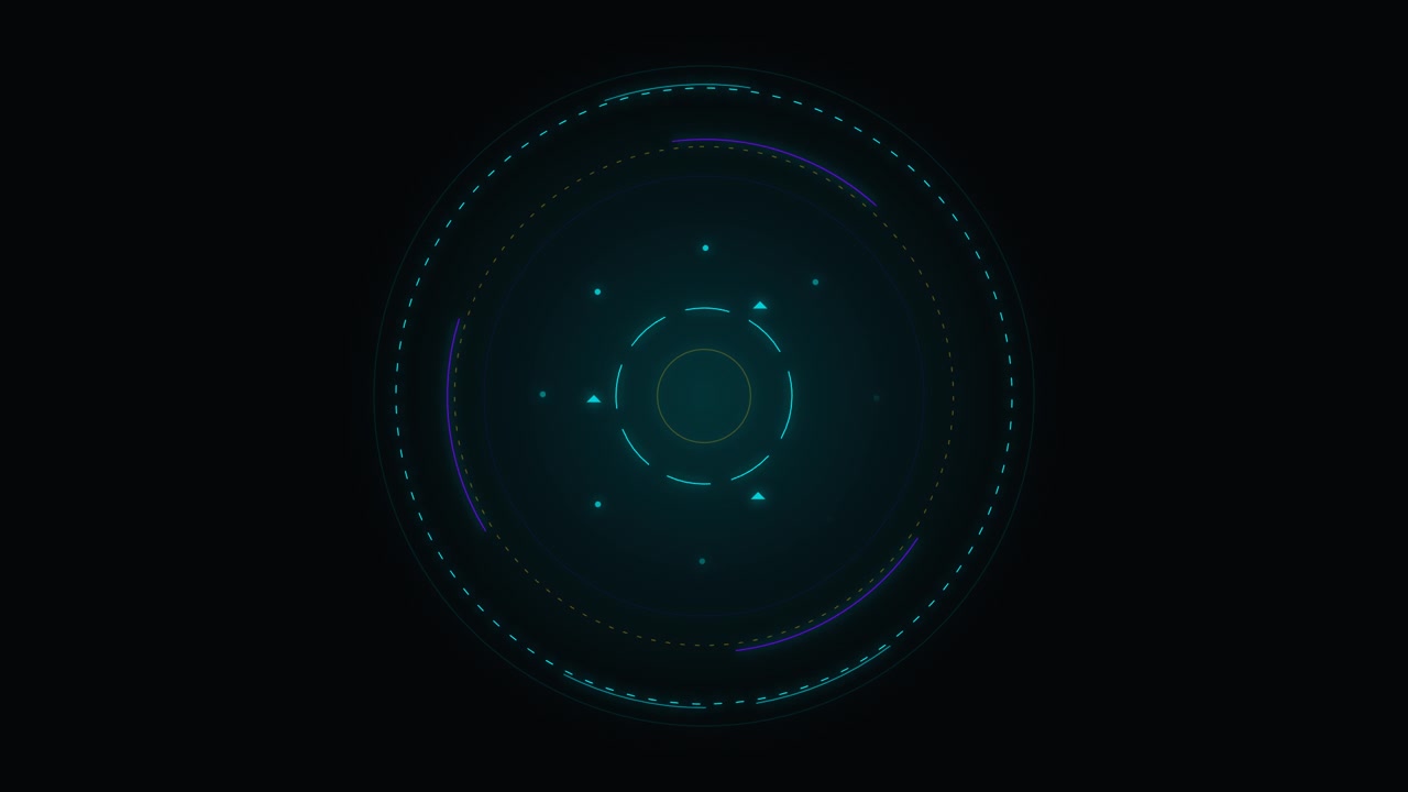 Futuristic Digital HUD Circular Interface Animation