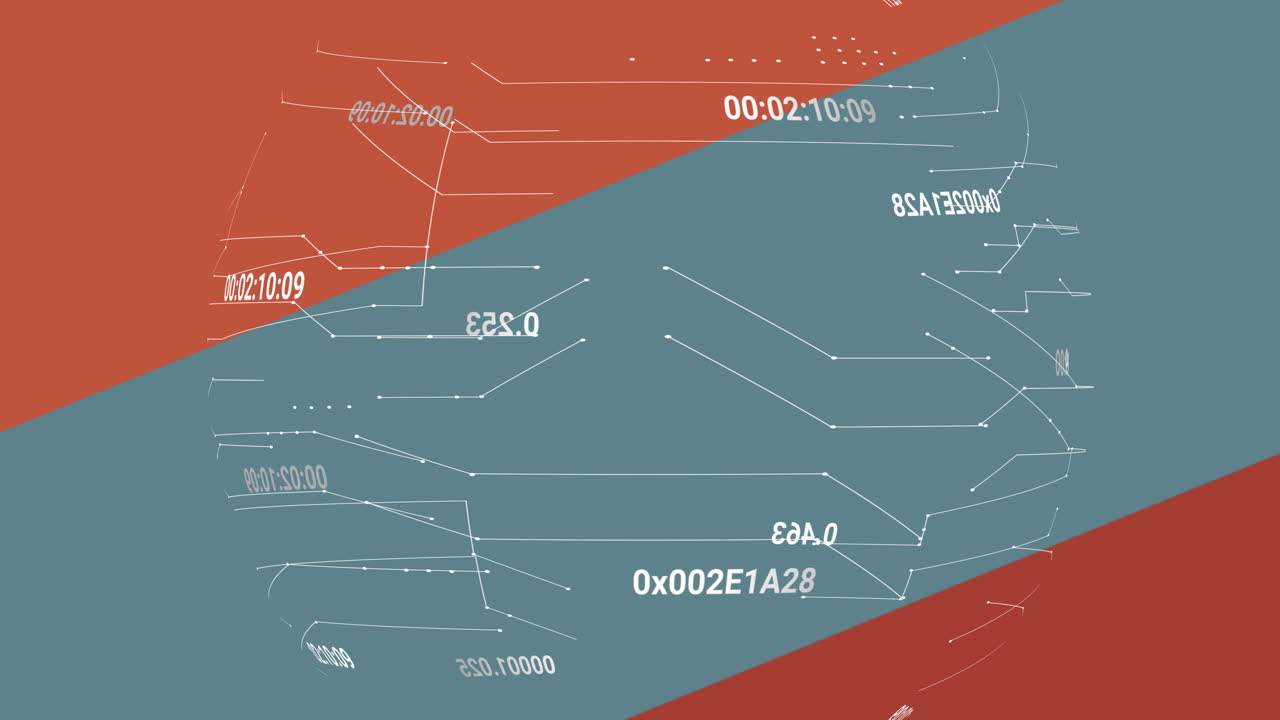 In school, animation of digital data and code lines creating geometric shapes