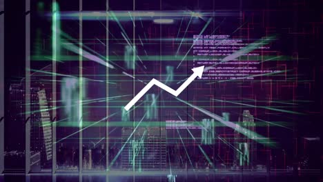 Animation-Des-Diagramms-über-Die-Datenverarbeitung-Auf-Schwarzem-Hintergrund