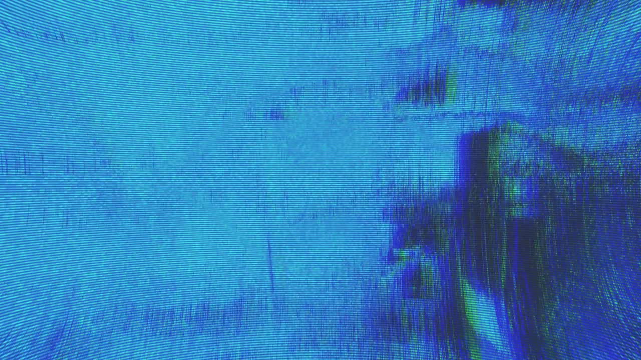 diseño único abstracto animación digital ruido de píxeles error de fallo daño de video