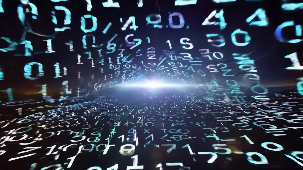 Abstract Digital Background with Numbers