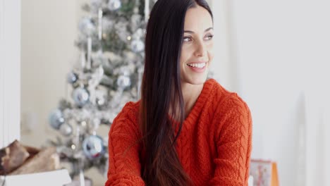 Young-woman-relaxing-over-the-Christmas-season