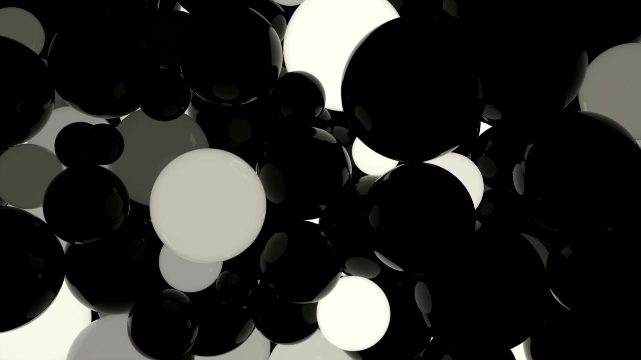3D-glödande sfärer videobakgrund, sömlös loop