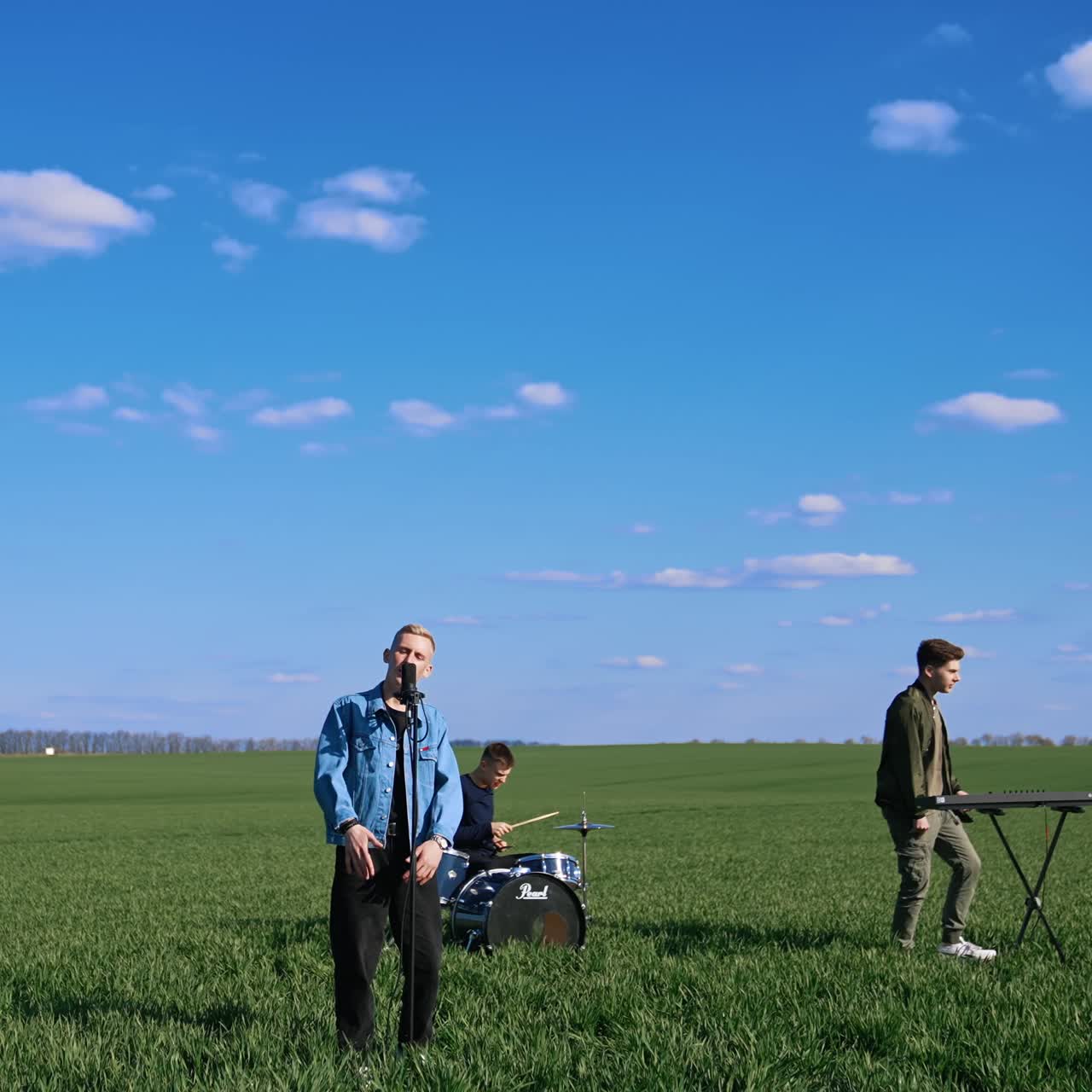 Music performance on field
