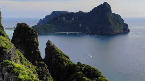 aerial view to landscape in koh phi phi, thailand