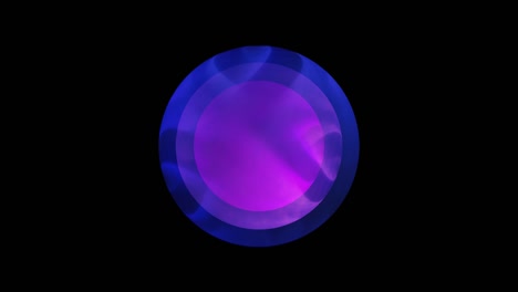 esfera de múltiples capas azul violeta púrpura bola de energía abstracta bucle sin costuras. animación de bucle 4k 3d bola de luz de neón brillante con ondas onduladas de luz futuristas. elemento de efecto de diseño de movimiento canal alfa.