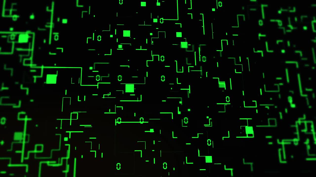 fondo de tecnología 3d abstracto de 4k hecho de formas geométricas brillantes simples