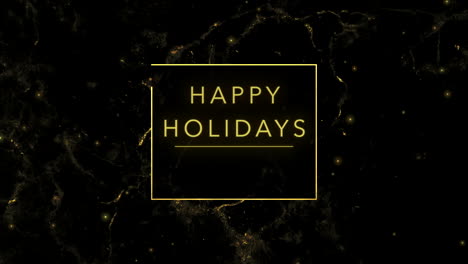 Happy-Holidays-with-gold-glitters-and-frame-on-black-gradient