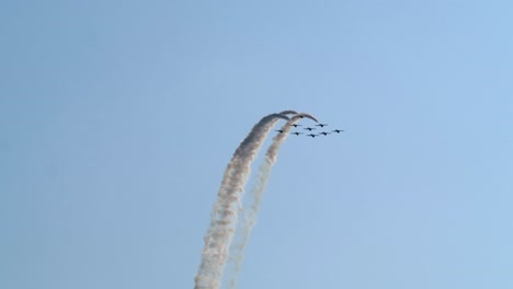 Airshow Performance: Jet Planes in Formation Flight