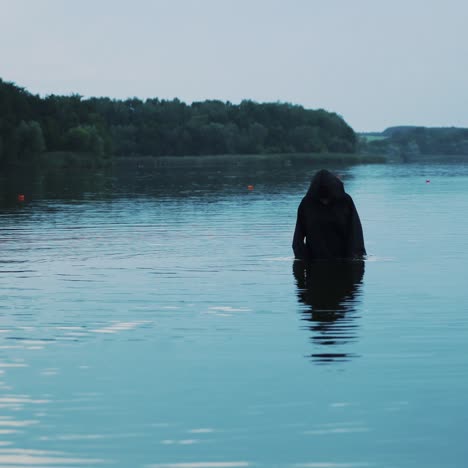 evil ghost in the water. halloween costume