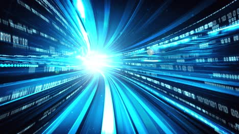 loopable video of digital data flow on road in concept of program coding