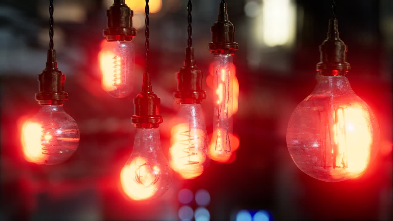 오래된 레트로 빈티지 열광 전구