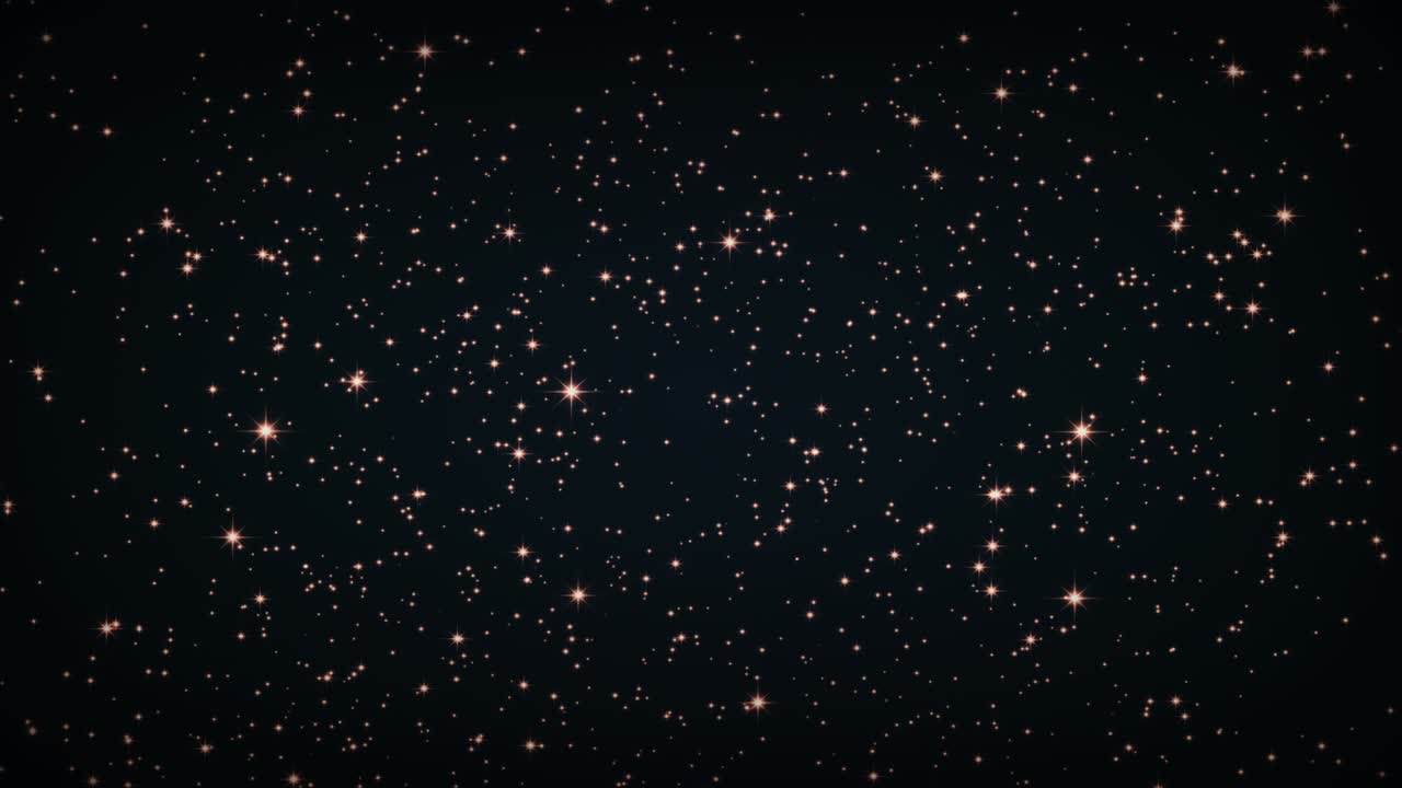 4K 3D seamless loop of traveling to shinny glittering stars filed on black background. Graphic motion overlay effect loop with galaxy sky twinkling light in the space animation. Galaxy exploration.