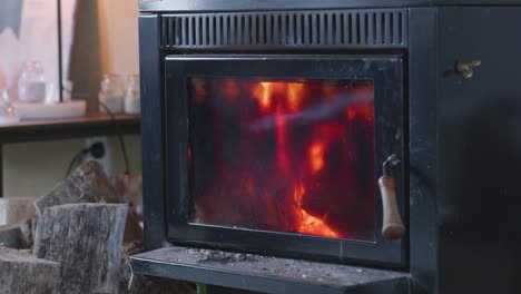 Roaring-fire-inside-living-room-fireplace