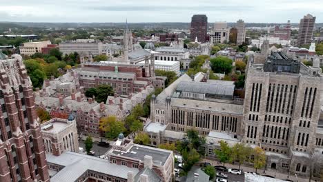 Aerial-Push-New-Haven-Connecticut-Und-Yale-University