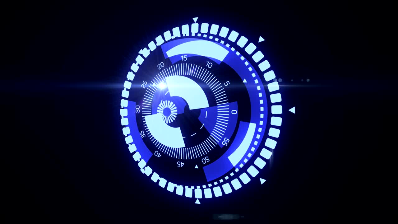 Futuristic HUD Target UX UI Interface. Motion graphic for tech title and background, news headline business intro screensaver. Available in 4K