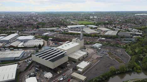 Central-Eléctrica-De-Enfield,-Brimsdown,-Imágenes-De-Drones-Del-Reino-Unido