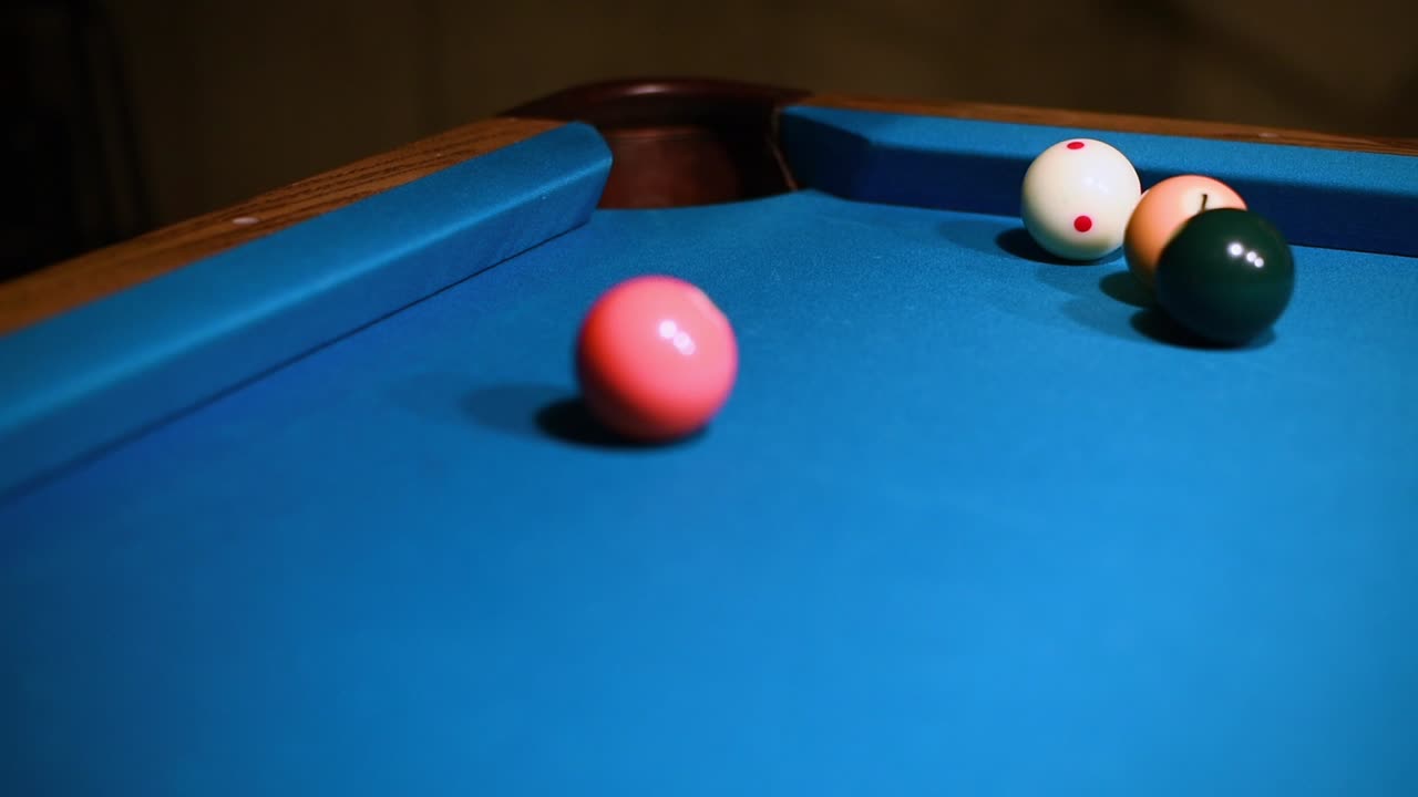 Playing off the rail and making eight ball in the corner pocket