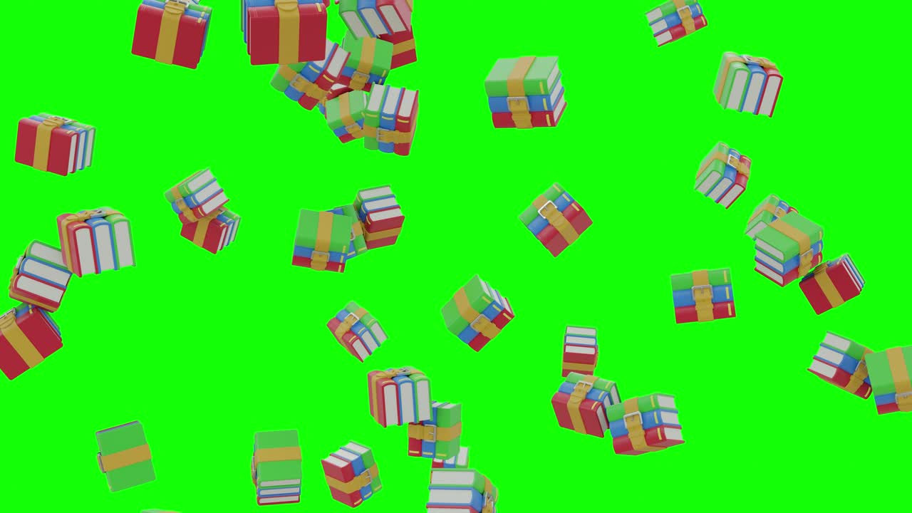 WinRAR 3D Falling File Icons