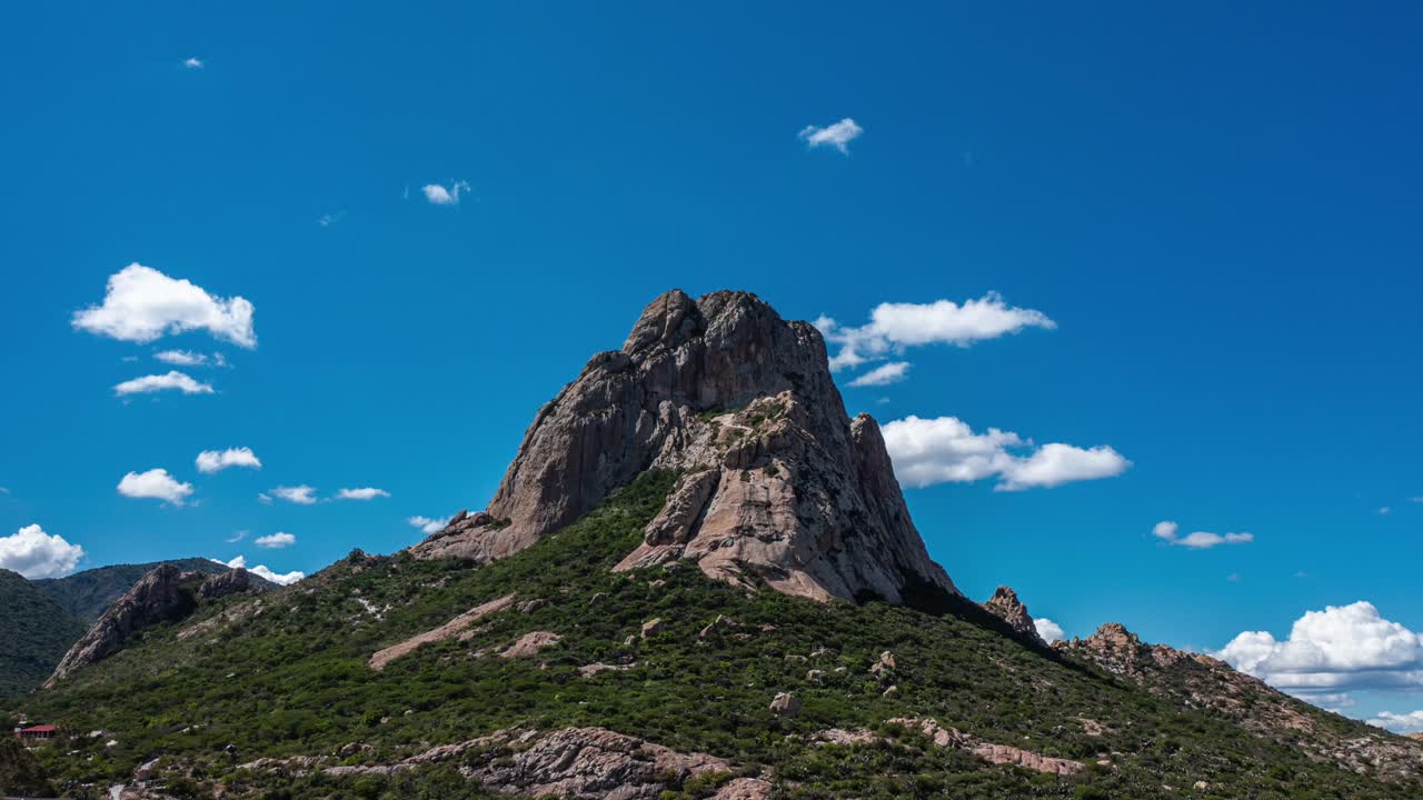 Majestic Mountain Peak under a Blue Sky