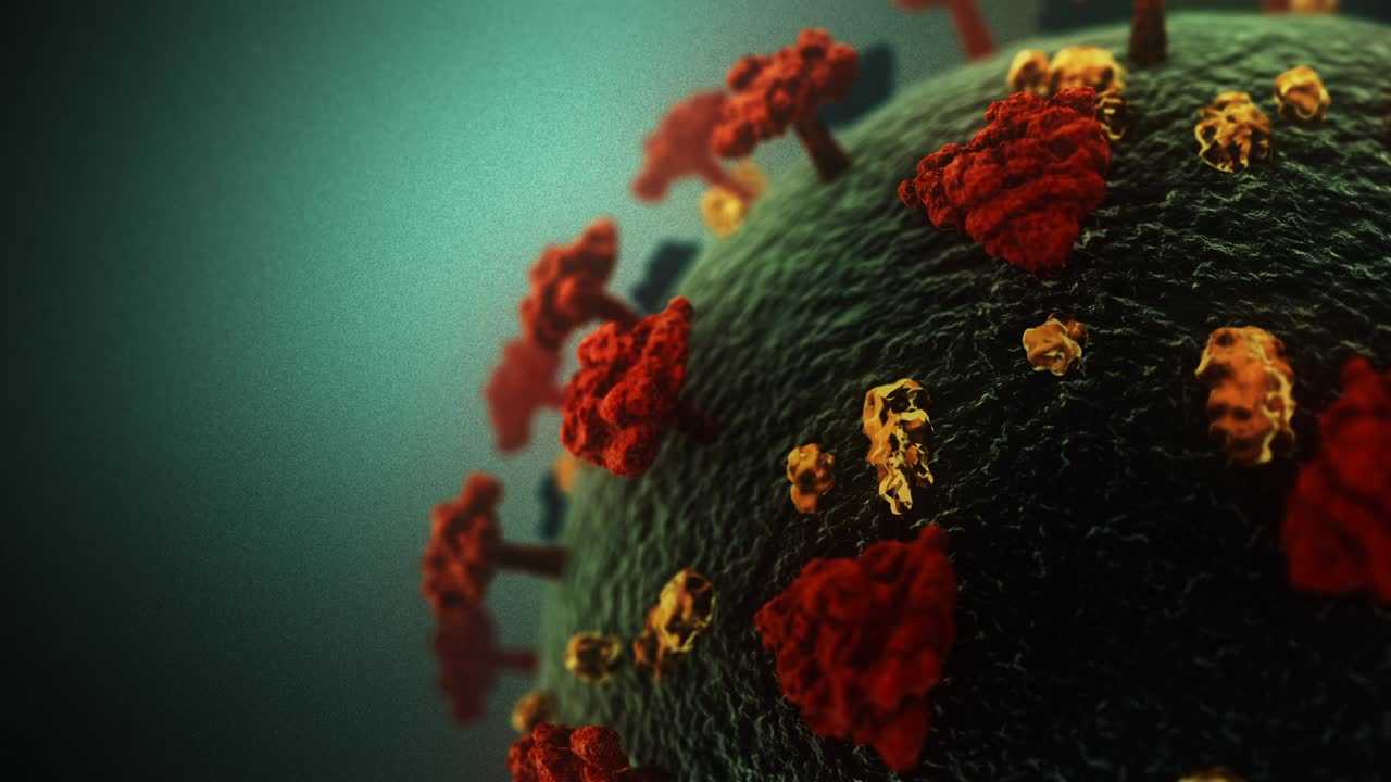animación del ciclo de fondo del concepto del coronavirus covid-19