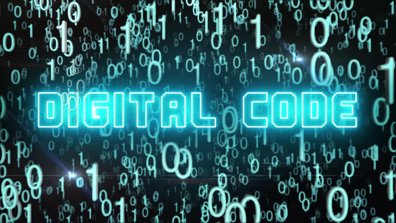 Bluish Digital Code concept with digital code
