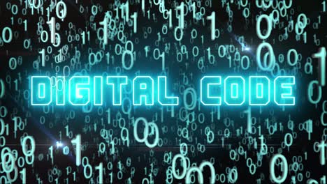 bluish digital code concept with digital code