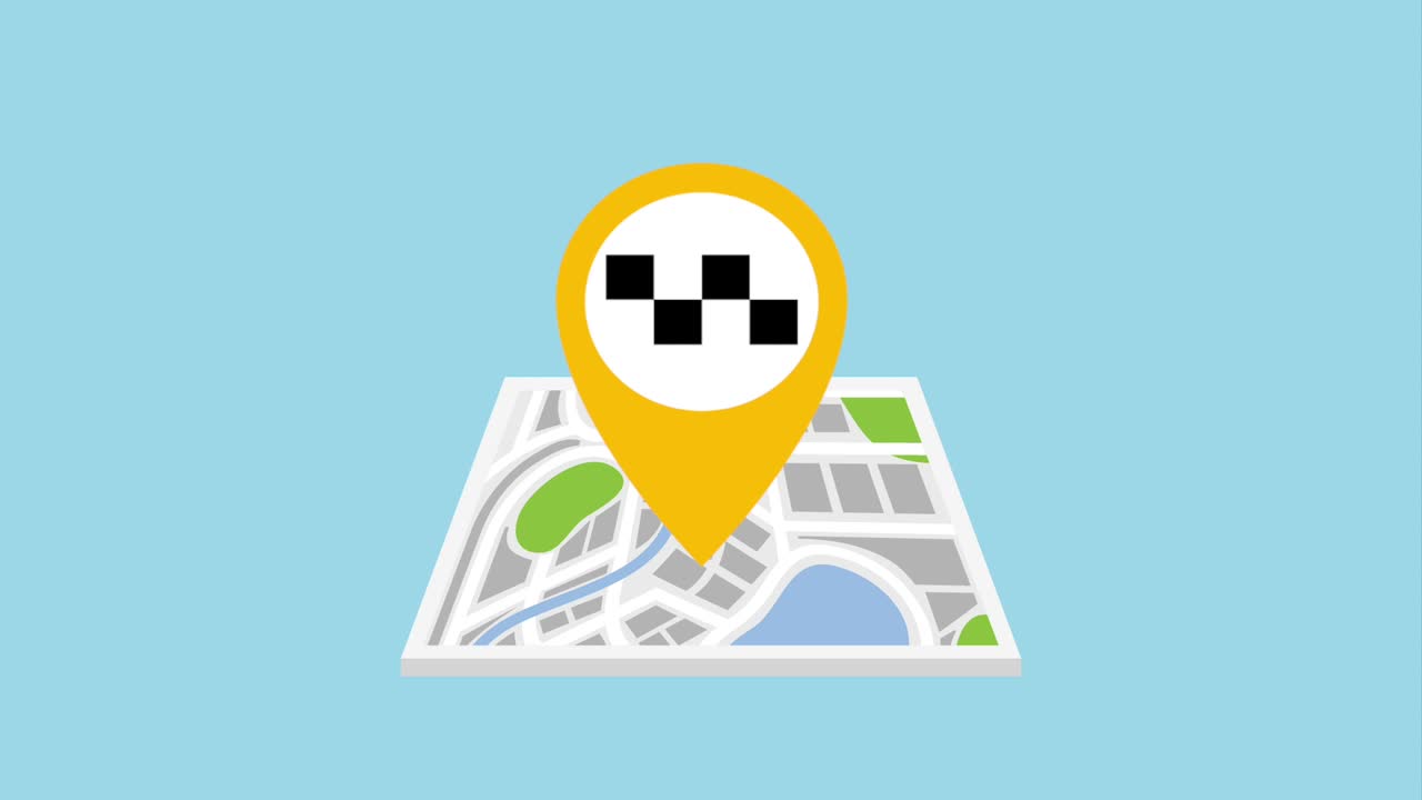 personaje que sostiene un taxi móvil