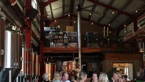 group of people enjoying a guided brewery tour