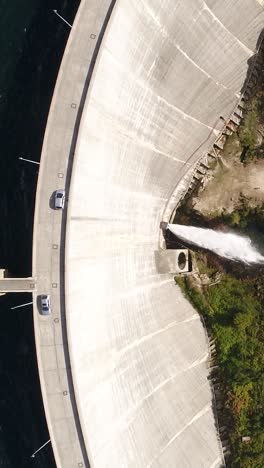 dam of vilarinho das furnas in portugal vertical video