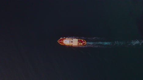 an impressive scenery, captured by a drone, showcases a remarkable ship navigating through the ocean