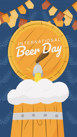 Ilustración del día internacional de la cerveza
