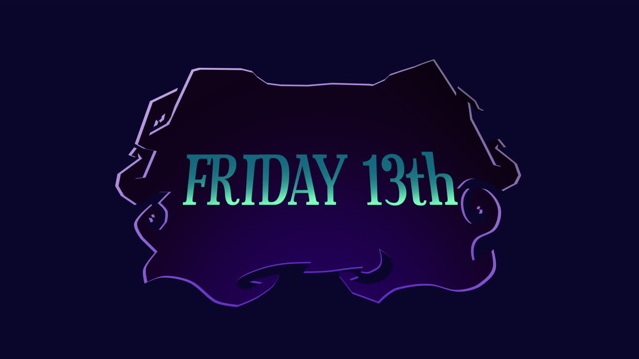 viernes 13 con marco místico en el espacio oscuro