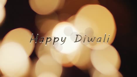 Animation-Von-Fröhlichem-Diwali-Text-über-Leuchtenden-Lichtern-Auf-Schwarzem-Hintergrund