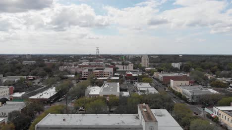 aerial view of a city downtown