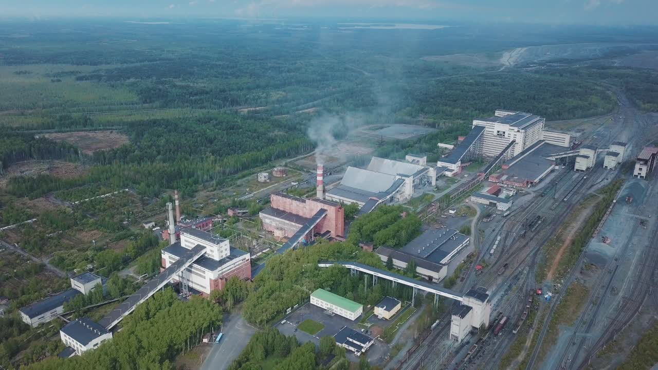 vista aérea del complejo minero industrial