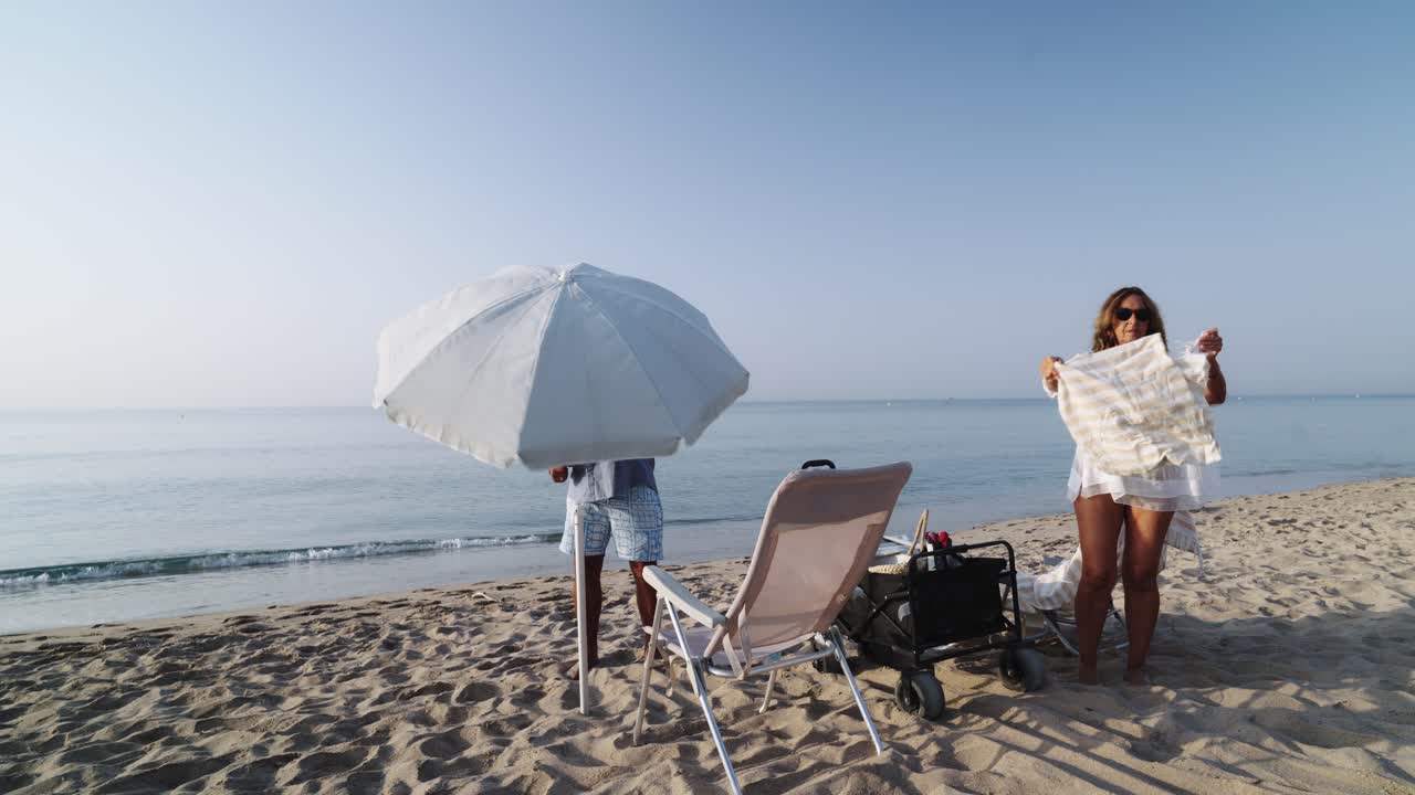 People relaxing on the beach