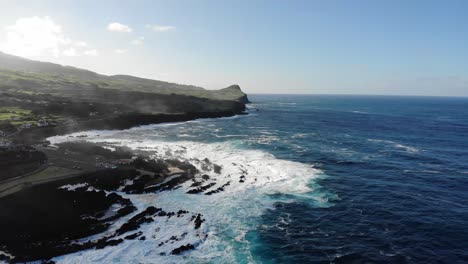 Aerial-View-of-Biscoitos,-Azores,-Portugal