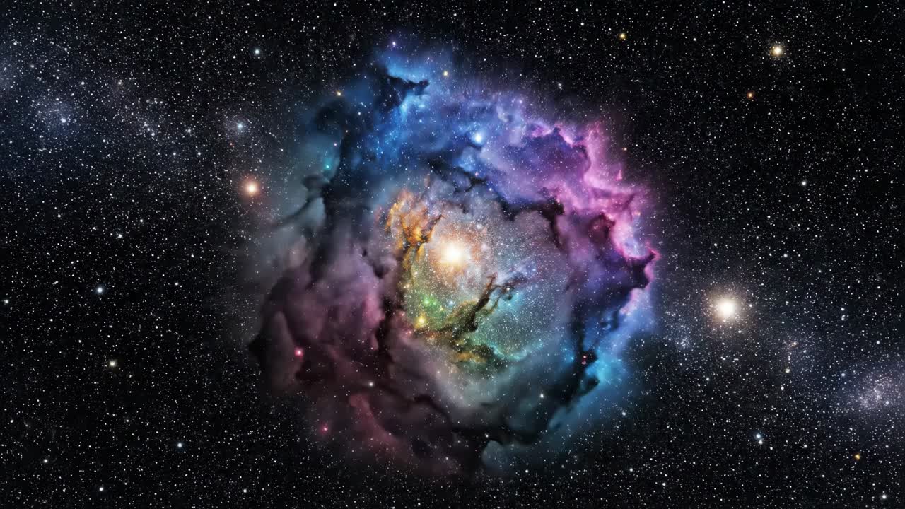 Colorful Nebula in Space