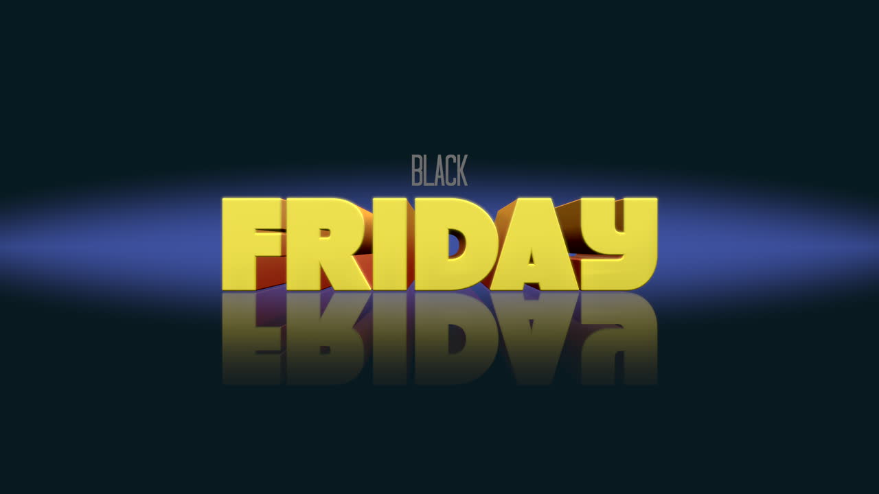 texto de dibujos animados de viernes negro amarillo en color degradado negro