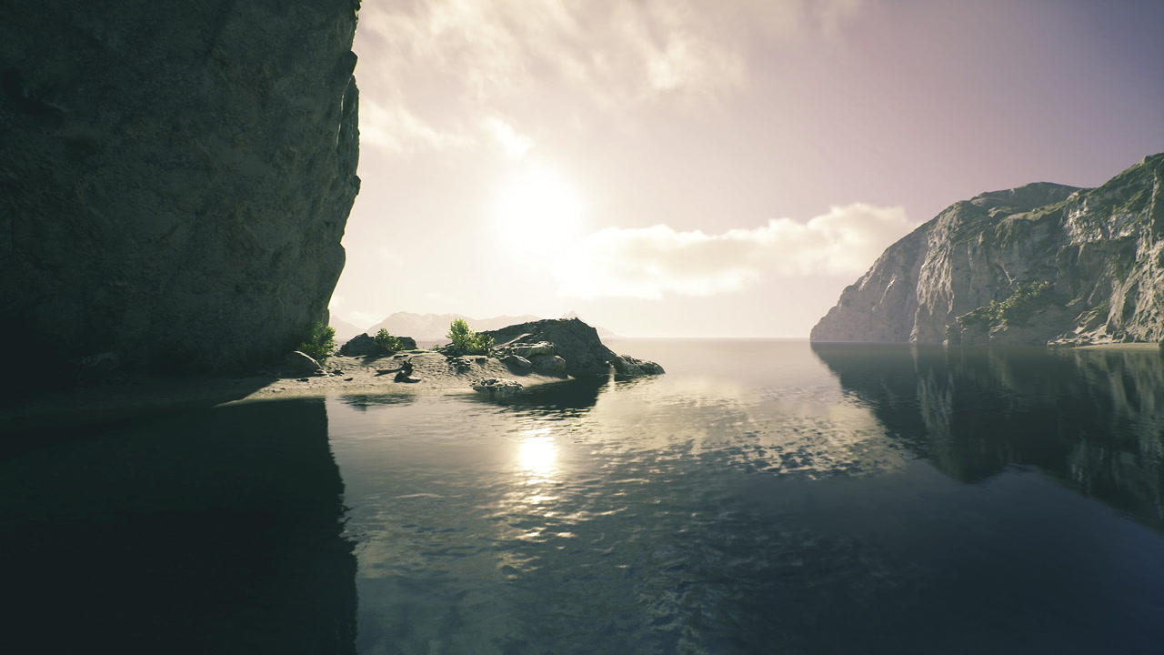 Picturesque ocean view showcasing sparkling waters and gentle gradient tones