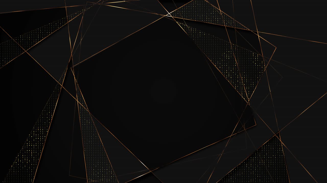 Abstract luxury golden line geometric random stripes lights lines squares triangles shape bokeh
