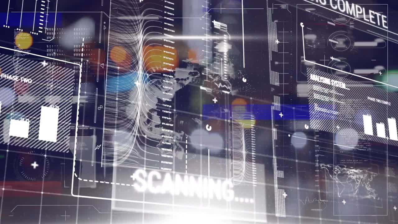 Animation of data processing over globe