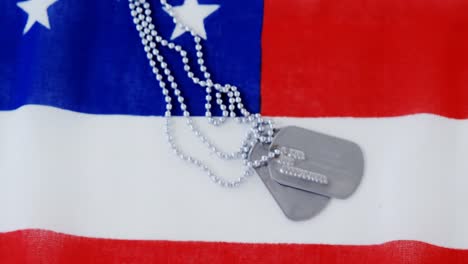 Dog-tag-chain-on-an-American-flag