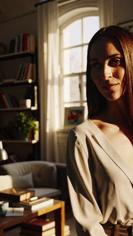 woman in a cozy home portrait