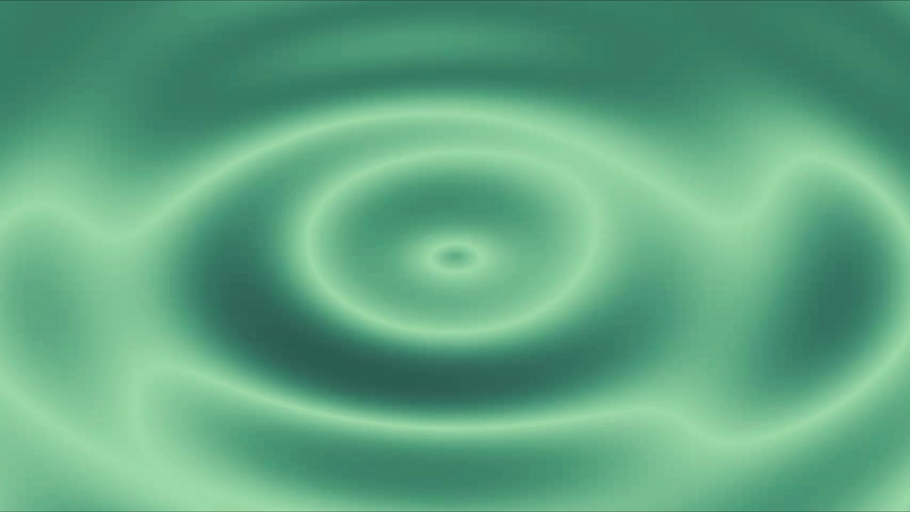 Abstract Green Liquid Ripples Expanding in Concentric Circles