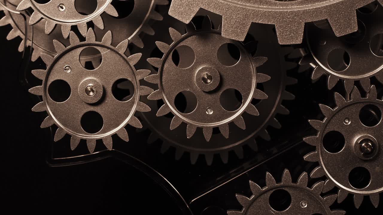 Retro Grunge Industrial Mechanic Clock Gears