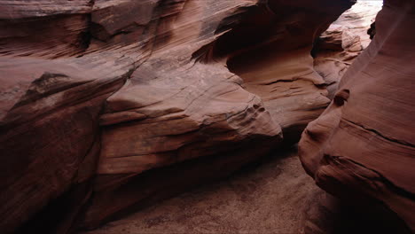 Gimbal-shot-moving-through-slot-canyon