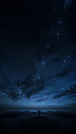 Awe-inspiring night sky video concept, captured from a low angle