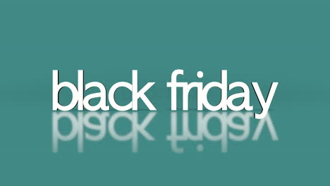 rolling black friday text on fresh green gradient